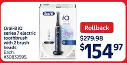 Walmart Oral-B IO series 7 electric toothbrush with 2 brush heads offer