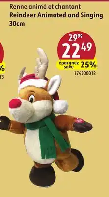 Sushi Shop Reindeer Animated and Singing 30cm offer