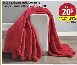 Sushi Shop Sherpa Throw with pom pom offer