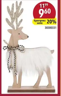 Sushi Shop Wooden Tree - Reindeer with Faux Fur offer