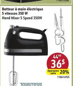 Sushi Shop Toastess Hand Mixer 5 Speed 350W offer