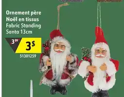 Sushi Shop Fabric Standing Santa 13cm offer