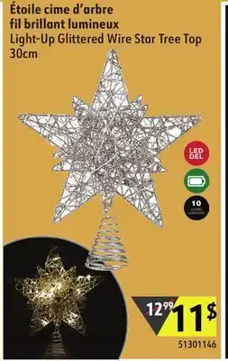 Sushi Shop Light-Up Glittered Wire Star Tree Top 30cm offer