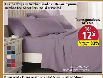 Sushi Shop Bamboo Feel Sheet Sets - Solid or Printed offer