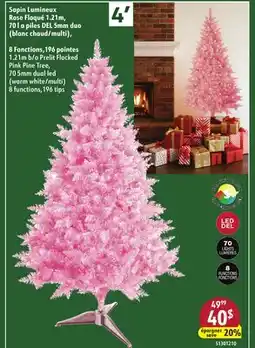 Sushi Shop 1.21m b/o Prelit Flocked Pink Pine Tree offer