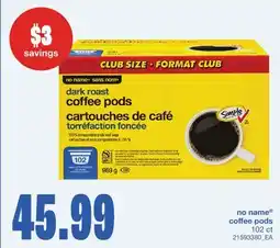 Wholesale Club COFFEE PODS, 102 ct offer