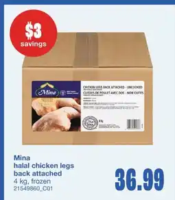 Wholesale Club HALAL CHICKEN LEGS BACK ATTACHED, 4 kg offer