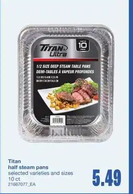 Wholesale Club HALF STEAM PANS, 10 ct offer