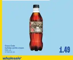 Wholesale Club HOLIDAY VANILA CREAM, 500 mL offer