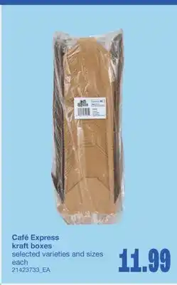 Wholesale Club KRAFT BOXES offer