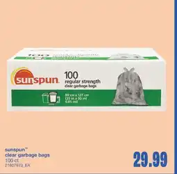 Wholesale Club CLEAR GARBAGE BAGS 100 CT offer