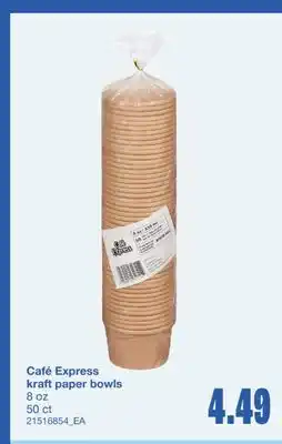 Wholesale Club KRAFT PAPER BOWLS, 8 oz 50 ct offer