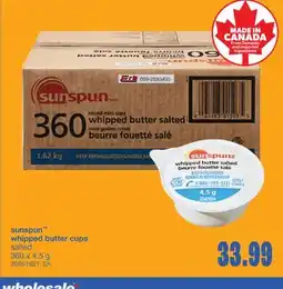 Wholesale Club WHIPPED BUTTER CUPS, 360 x 4.5 g offer