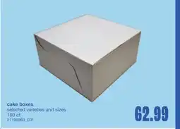 Wholesale Club CAKE BOXES, 100 ct offer