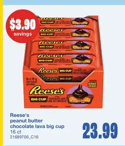 Wholesale Club PEANUT BUTTER CHOCOLATE LAVA BIG CUP, 16 ct offer