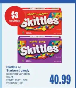 Wholesale Club CANDY, 36 ct offer