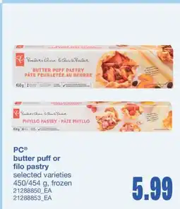 Wholesale Club BUTTER PUFF OR FILO PASTRY, 450/454 g offer
