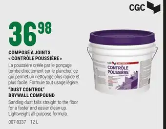 BMR COMPOSÉ À JOINTS  CONTRÔLE POUSSIÈRE  offer