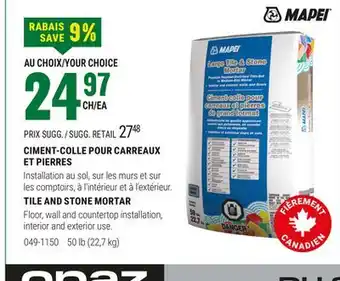 BMR CIMENT-COLLE POUR CARREAUX ET PIERRES offer