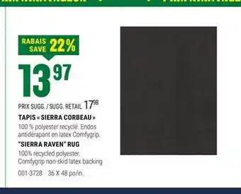 BMR TAPIS  SIERRA CORBEAU  offer