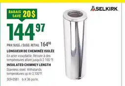 BMR LONGUEUR DE CHEMINÉE ISOLÉE offer