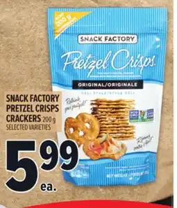 Metro SNACK FACTORY PRETZEL CRISPS CRACKERS offer