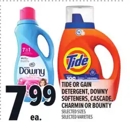 Metro TIDE OR GAIN DETERGENT, DOWNY SOFTENERS, CASCADE, CHARMIN OR BOUNTY offer
