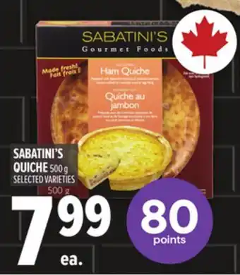 Metro SABATINI'S QUICHE offer