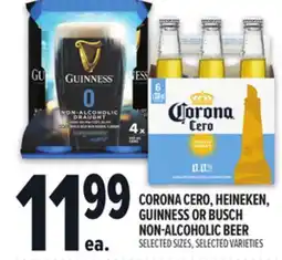 Metro CORONA CERO, HEINEKEN, GUINNESS OR BUSCH NON-ALCOHOLIC BEER offer