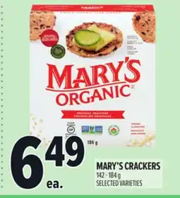 Metro MARY'S CRACKERS offer