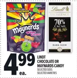 Metro LINDT CHOCOLATE OR MAYNARDS CANDY offer