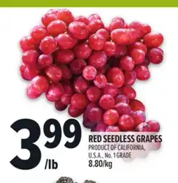 Metro RED SEEDLESS GRAPES offer