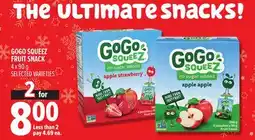 Metro GOGO SQUEEZ FRUIT SNACK offer