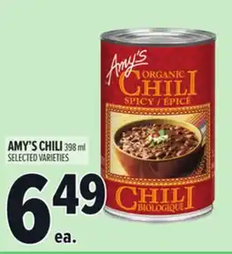 Metro AMY'S CHILI offer