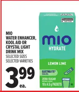 Metro MIO WATER ENHANCER, KOOL AID OR CRYSTAL LIGHT DRINK MIX offer