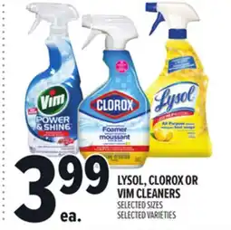 Metro LYSOL, CLOROX OR VIM CLEANERS offer