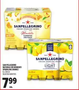 Metro SAN PELLEGRINO NATURALI OR MOMENTI SPARKLING DRINKS offer