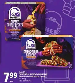 Metro TACO BELL CRUNCHWRAP SUPREME CRAVINGS KIT OR CHEESY DOUBLE DECKER TACO KIT offer