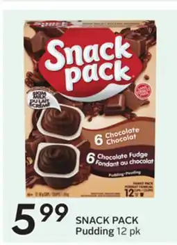 Sobeys SNACK PACK Pudding offer