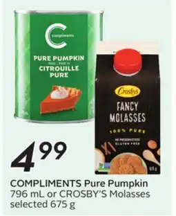 Sobeys COMPLIMENTS Pure Pumpkin offer