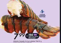Sobeys Atlantic Canada 3-4 oz Lobster Tail offer