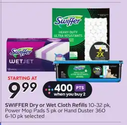 Sobeys SWIFFER Dry or Wet Cloth Refills offer