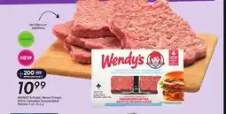 Sobeys WENDY'S Fresh, Never Frozen 100% Canadian Ground Beef Patties offer
