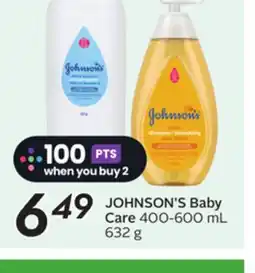 Sobeys JOHNSON'S Baby Care offer