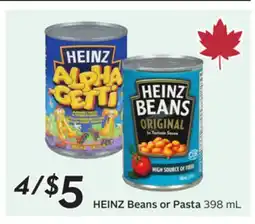 Sobeys HEINZ Beans or Pasta offer