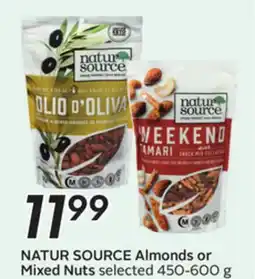 Sobeys NATUR SOURCE Almonds or Mixed Nuts offer