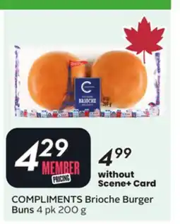 Sobeys COMPLIMENTS Brioche Burger Buns offer