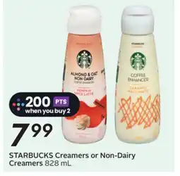Sobeys STARBUCKS Creamers or Non-Dairy Creamers offer