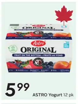 Sobeys ASTRO Yogurt offer