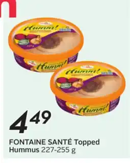 Sobeys FONTAINE SANTÉ Topped Hummus offer